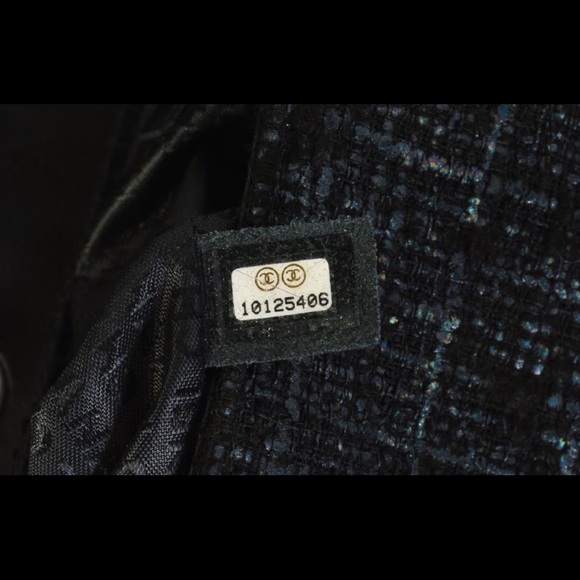 Chanel Black Tweed & Swarovski Crystal Fringe Flap - Picture 6 of 8